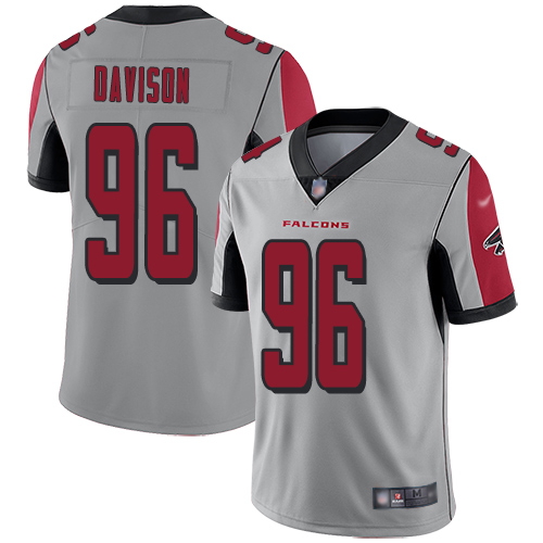 Atlanta Falcons Limited Silver Men Tyeler Davison Jersey NFL Football #96 Inverted Legend->women nfl jersey->Women Jersey